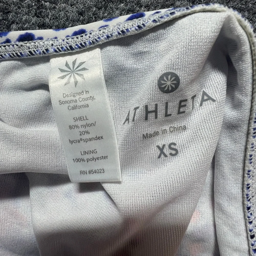 Athleta Purple Floral Underwire Halter Bikini Set 32 B/C XS Side Tie Bottoms
